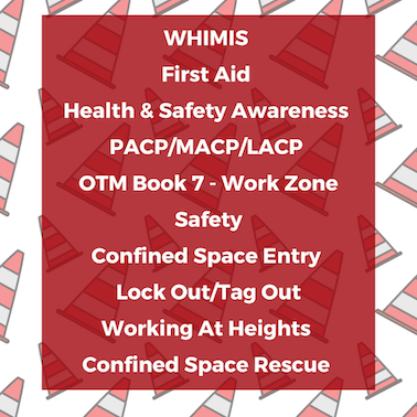 listing of safety training